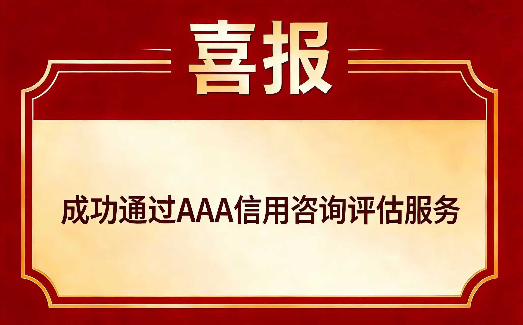 恭喜山东**信息科技有限公司成功通过AAA 信用咨询评估服务