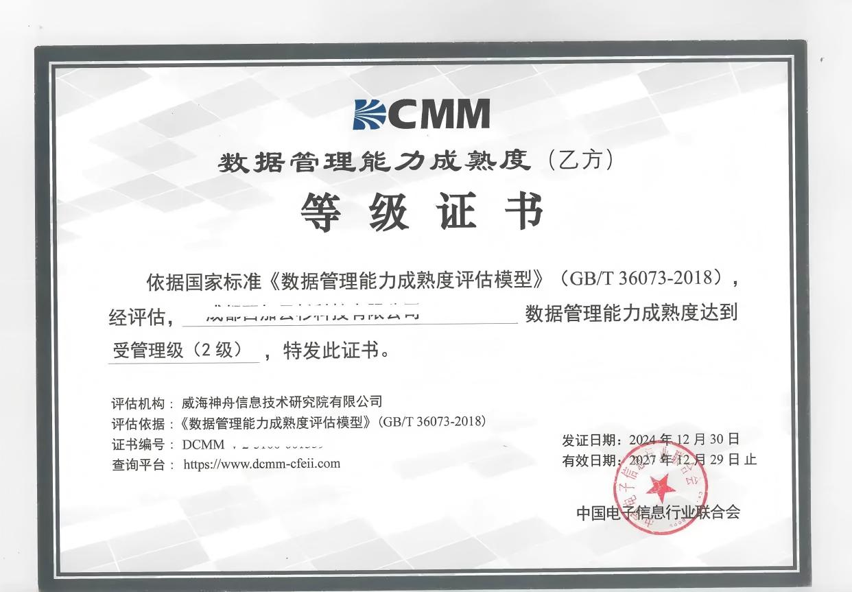 DCMM 数据管理能力成熟度评估